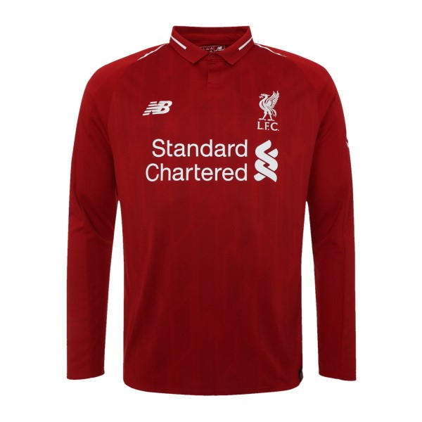 Tailandia Camiseta Liverpool Primera ML 2018-2019 Rojo